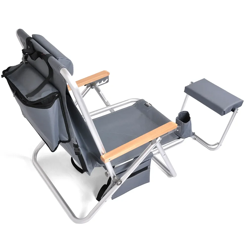 Roxy rantatuoli kylmälaukulla ja  matkapuhelintaskulla harmaa