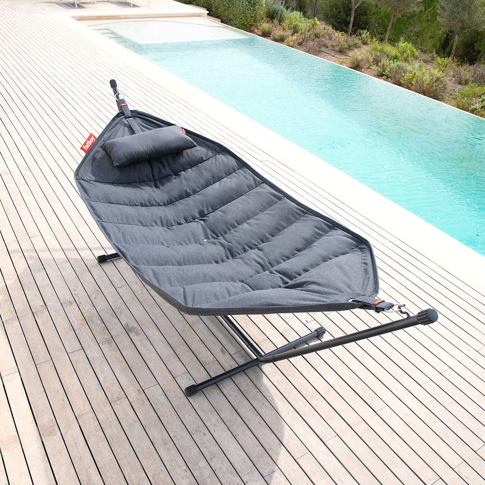 Headdemock superb rock grey incl. pillow & rack black 