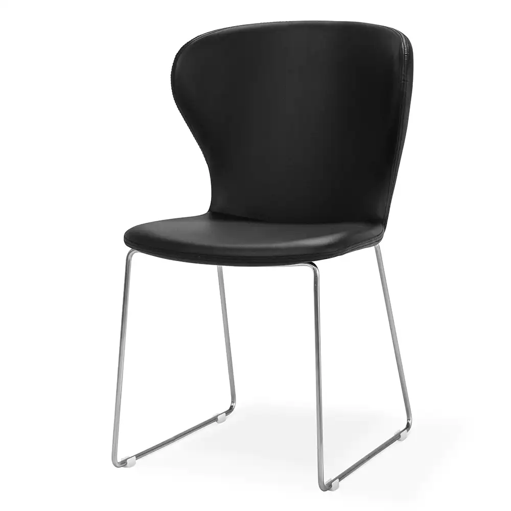 Wing Ruokapöytä tuoli musta/metalli 4 kpl