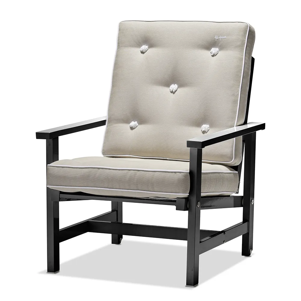 Nojatuoli Alumiini musta 