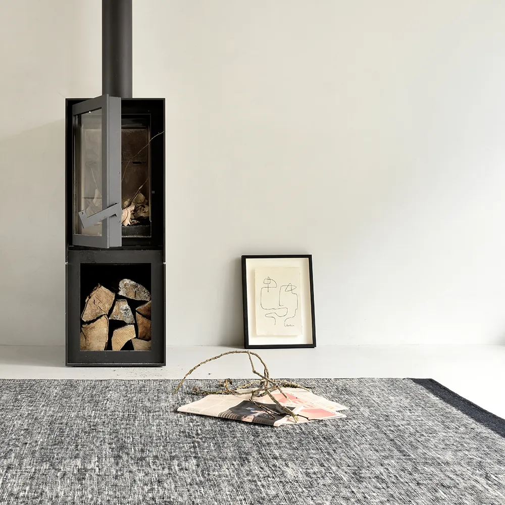 Dots kilim Matto 200x300 Black