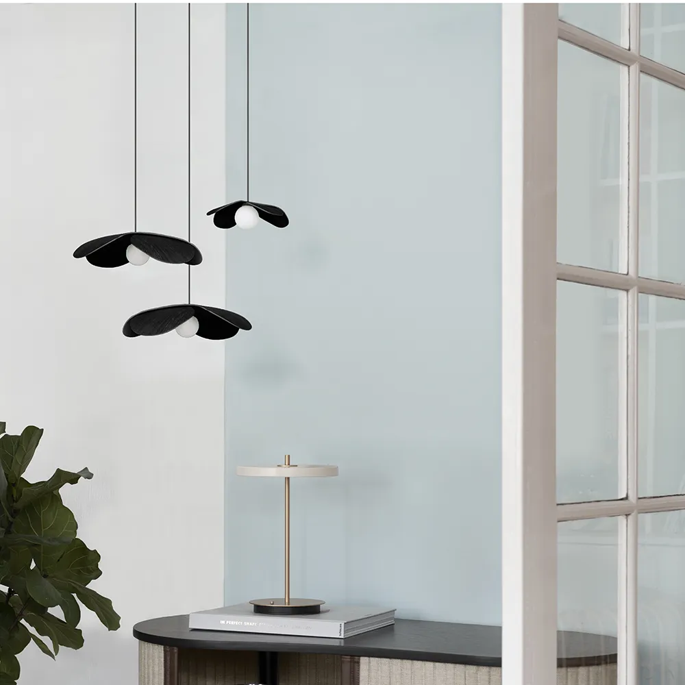 Lampunvarjostin Forget Me Not Large musta