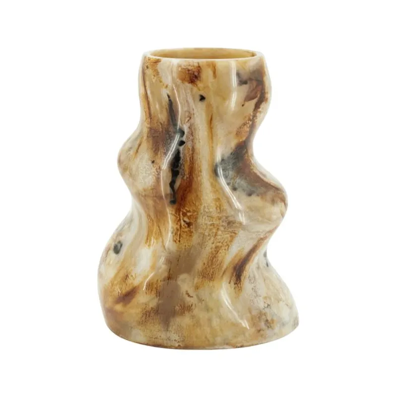By-Boo, Stonea 1 maljakko 19x17x26 cm hartsi ruskea