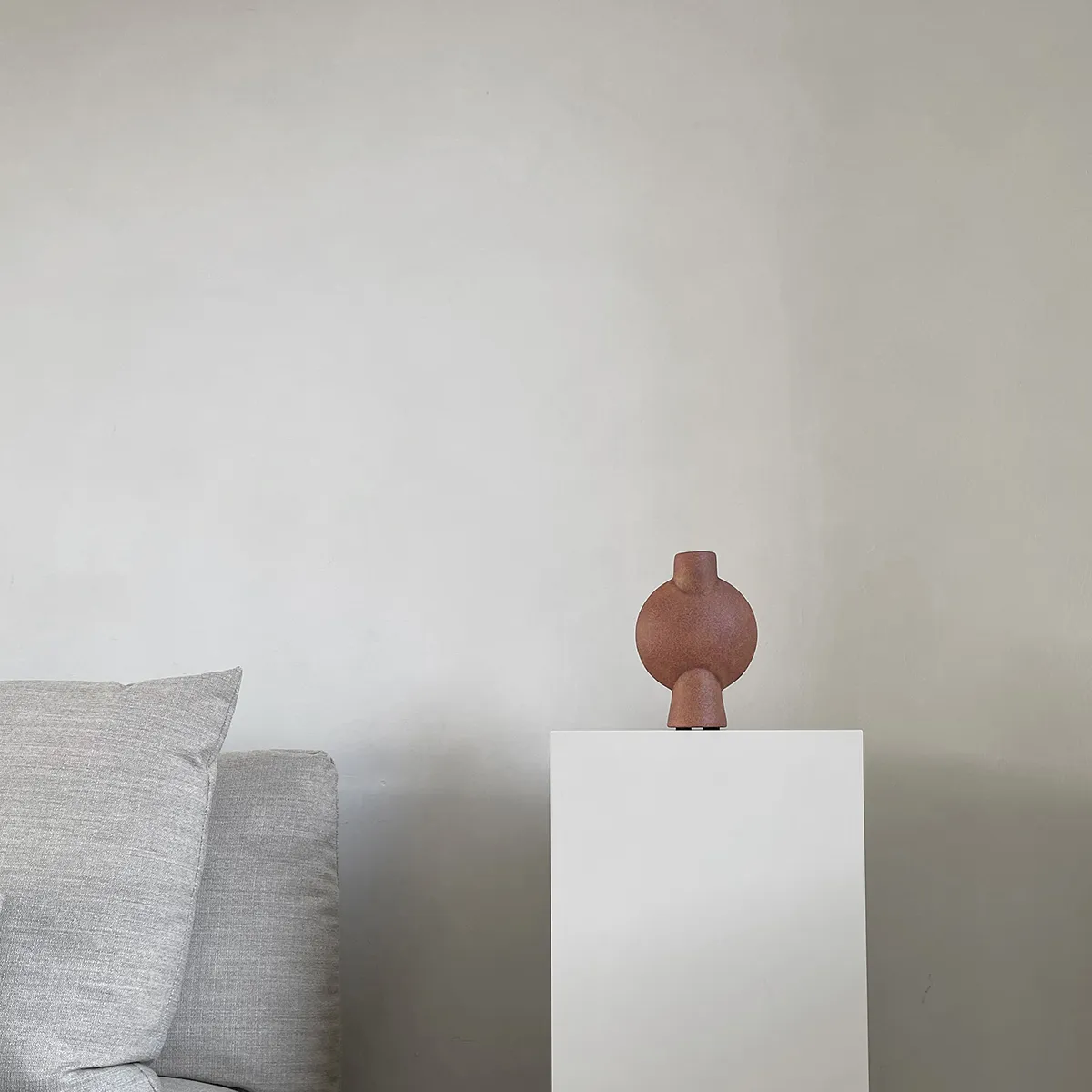 Käsinmaalattu maljakko Sphere Bubl Mini Terracotta H19 cm