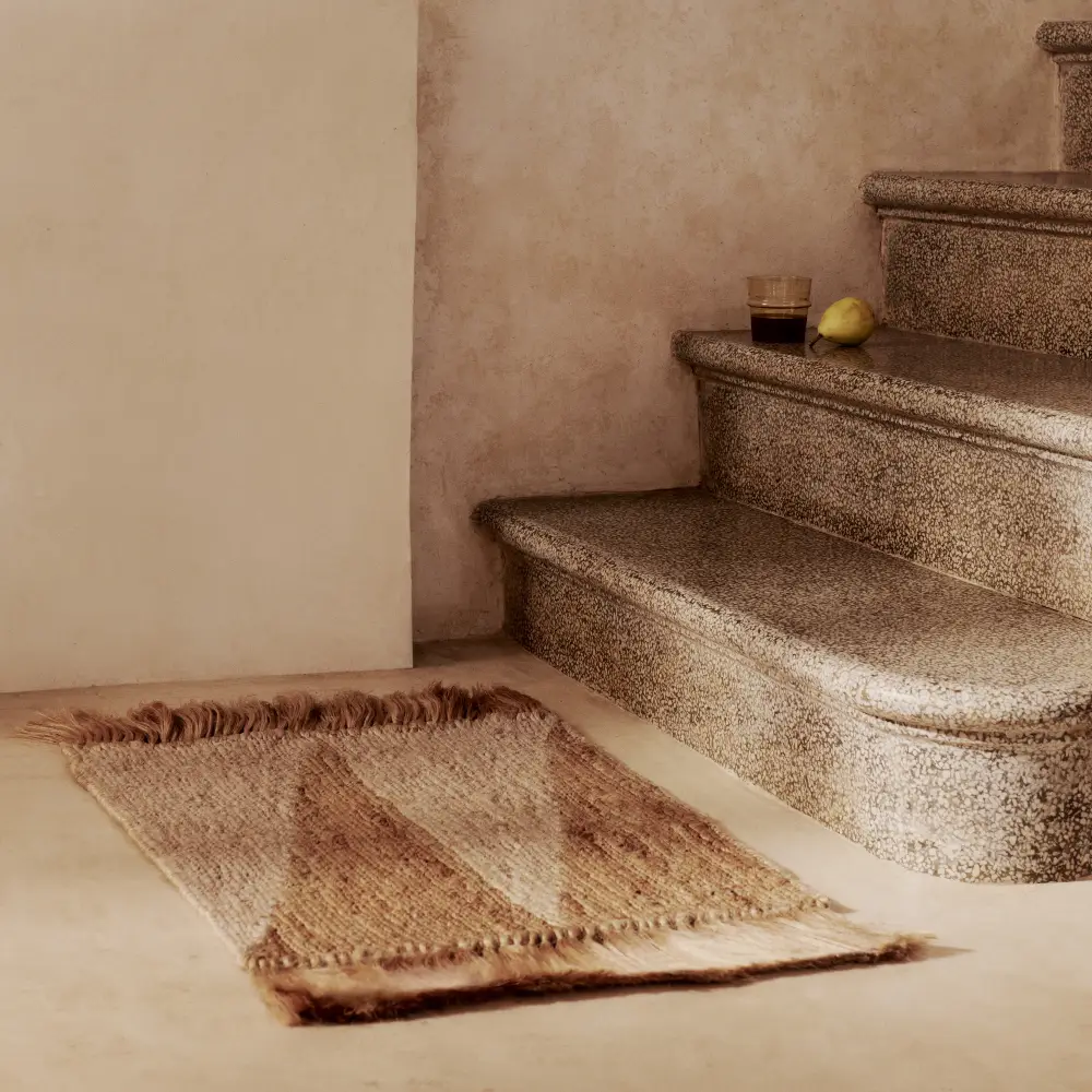 Studie-matto 50 x 70 cm - Luonnonvärinen/Luonnonvalkoinen