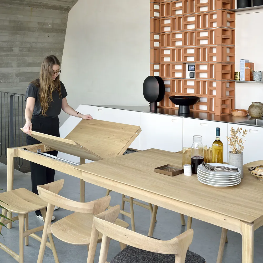 Bok Ruokapöytä 90x160-240 cm Tammi