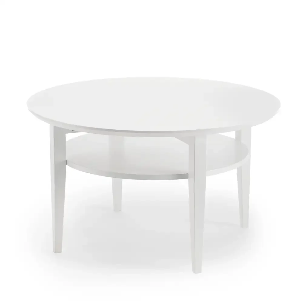 Tango sohvapöytä Ø90 cm valkolakattu tammi